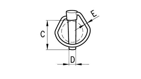 OKROGLA VAROVALNA SPONA STANDARDNA 37 mm (10 kom)