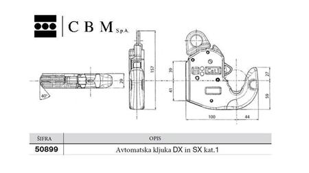 AVTOMATSKA KLJUKA TRAKTORSKE NOSILNE HIDRAVLIKE CBM     kat. 3  