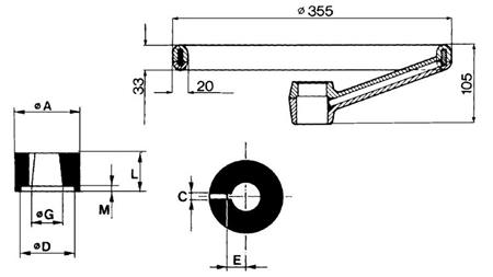 VOLANSKI OBROČ fi 360    STANDARD DANFOSS OTPB-ODPB-M.GI.BI.  