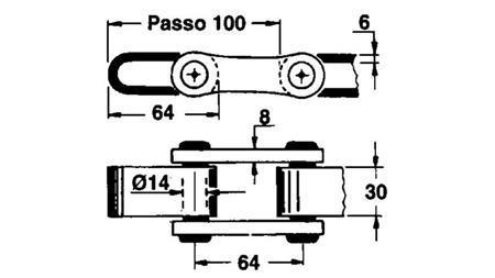 POGONSKA KRMNA VERIGA 100      8 METROV  