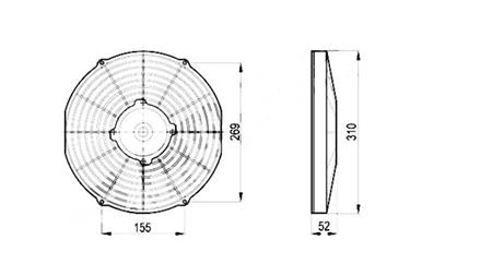 VENTILATOR    fi 280 mm VLEČNI - 24 V  