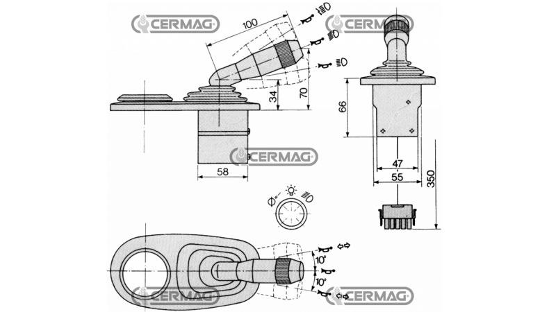 VOLANSKA ROČICA FIAT - NEW HOLLAND Serije TN - 6 konektorjev