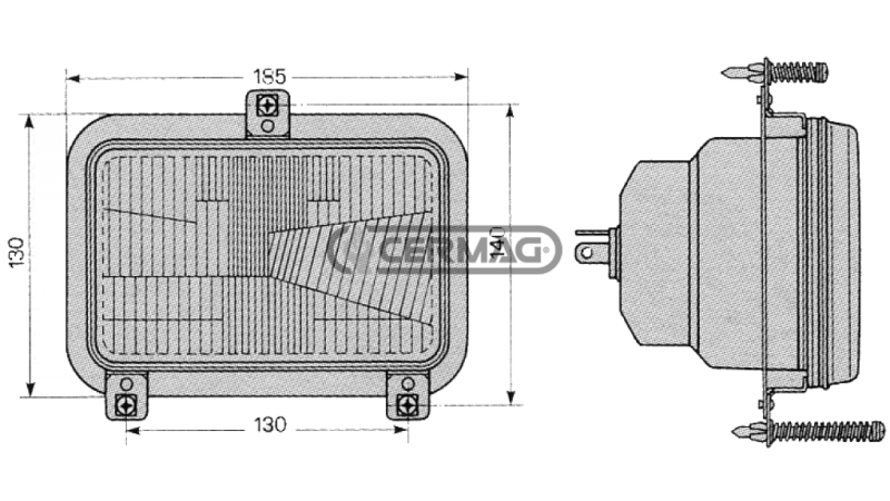 SPREDNJI ŽAROMET Z 2 LUČI ZA FIAT