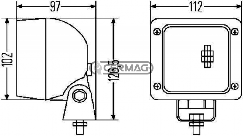 TRAKTORSKA DELOVNA LUČ H3 S ŠIROKIM SPEKTROM