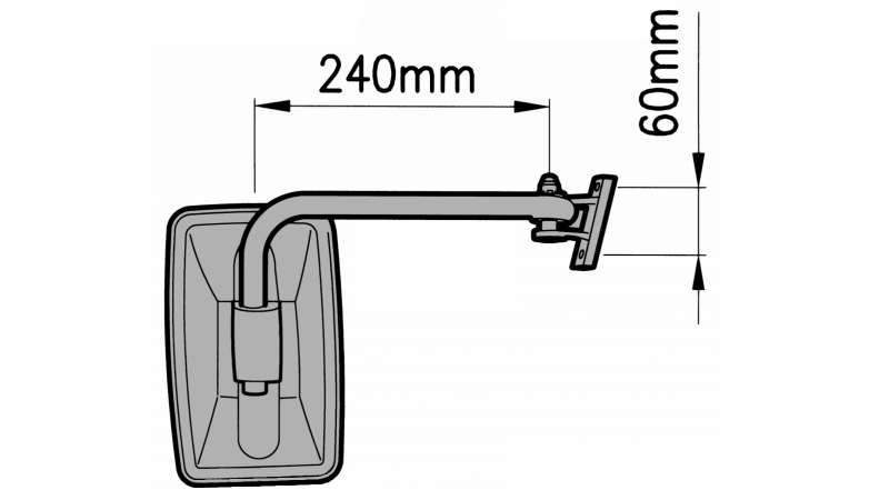 OGLEDALO CPL BELO STEKLO , DESNO ZA KABINO BRIEDA