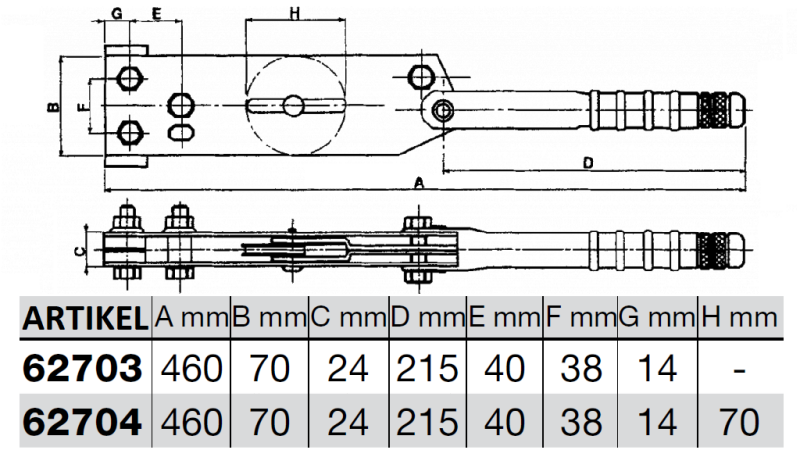 ROČNA ZAVORA ZA VILIČARJA Z JEKLENO JERMENICO