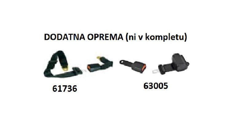 SEDEŽ Z PNEVMATSKIM VZMETENJEM M98    IZ TKANINE  
