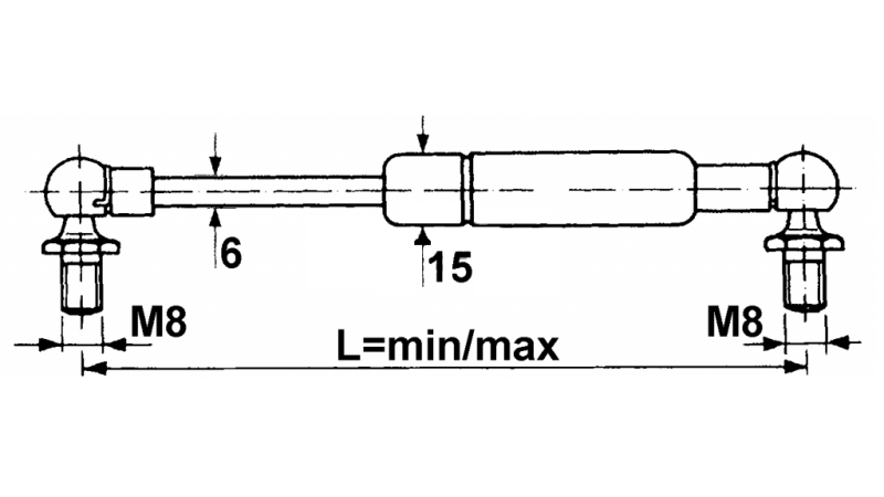 PLINSKI AMORTIZER     Lmin 154 Lmax 235 F150  