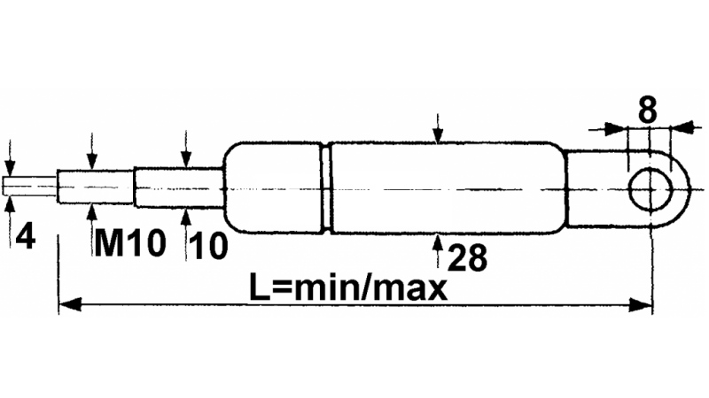 PLINSKI AMORTIZER Lmin 181 Lmax 230 F330
