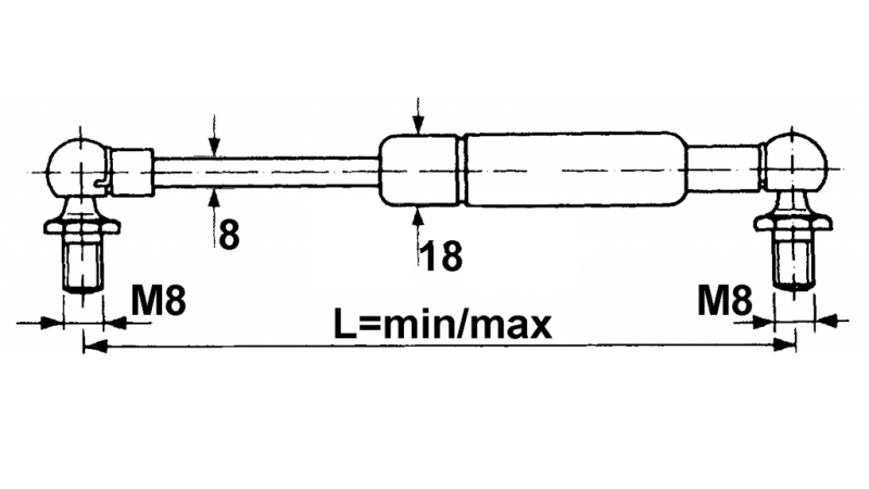 PLINSKI AMORTIZER Lmin 165 Lmax 245 F200