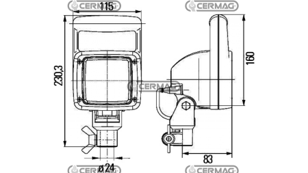 DELOVNA LUČ FF-H3    Z ŽARNICO 