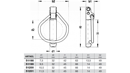 OKROGLA VAROVALNA SPONA Z ZAREZO fi 9,5mm (5kom)
