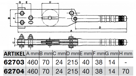 ROČNA ZAVORA ZA VILIČARJA Z JEKLENO JERMENICO