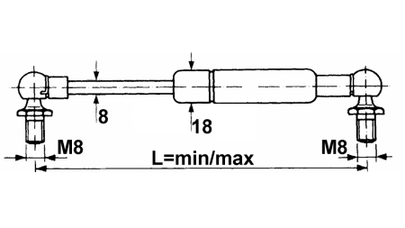 PLINSKI AMORTIZER CASE    Lmin 355 Lmax 585 F150  