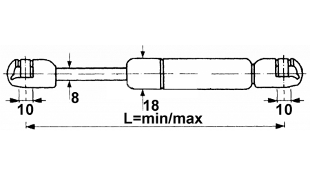 PLINSKI AMORTIZER     Lmin 305 Lmax 530 F150  