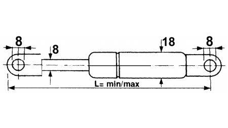 PLINSKI AMORTIZER     Lmin 295 Lmax 490   
