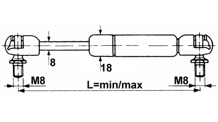 PLINSKI AMORTIZER     Lmin 300 Lmax 500  