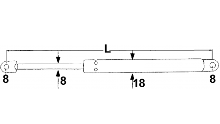PLINSKI AMORTIZER MASSEY FERGUSON    Lmin 310 Lmax 550  
