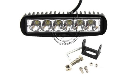 LED DELOVNA SVETILKA - LUČ 6 LED 18W 12V-24V