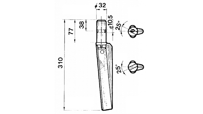 NOŽ ZA VRTAVKASTO BRANO BREVIGLIERI LEVI TB333