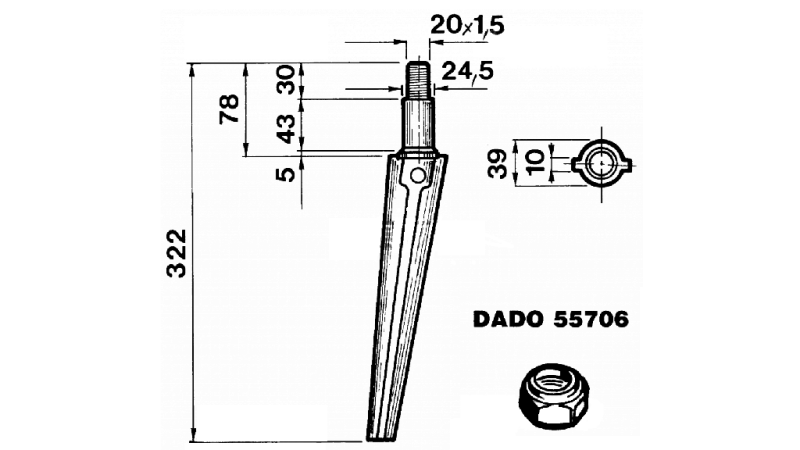 NOŽ ZA VRTAVKASTO BRANO MORRA