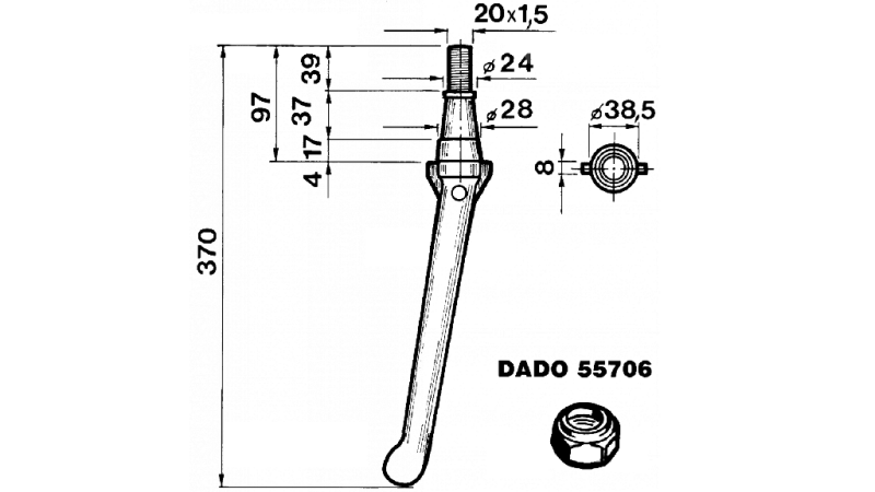 NOŽ ZA VRTAVKASTO BRANO LELY
