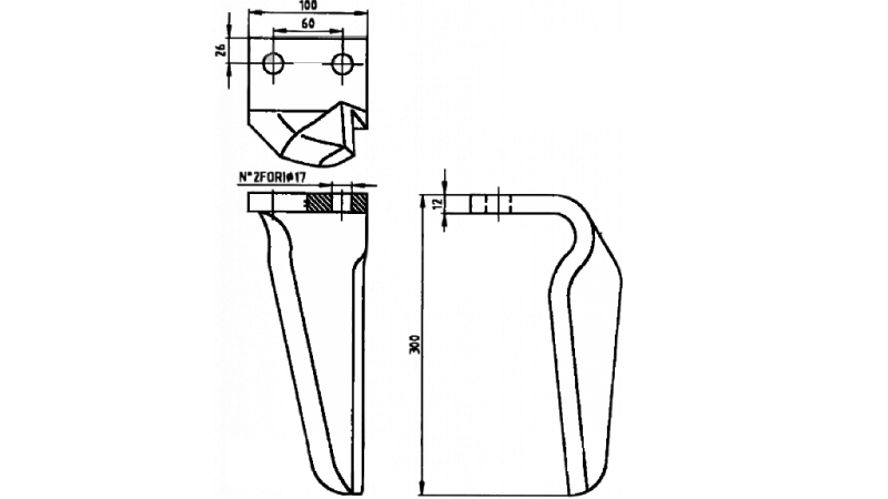 NOŽ ZA VRTAVKASTO BRANO MASCHIO LEVI 100x12mm (5kom)