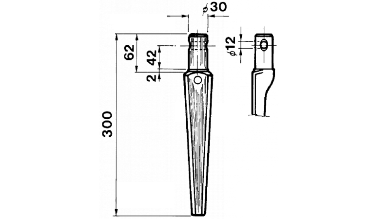 NOŽ ZA VRTAVKASTO BRANO PEGORARO Ø 30 mm