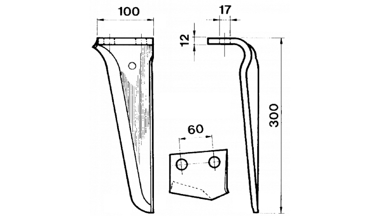 NOŽ ZA VRTAVKASTO BRANO LEVI T51