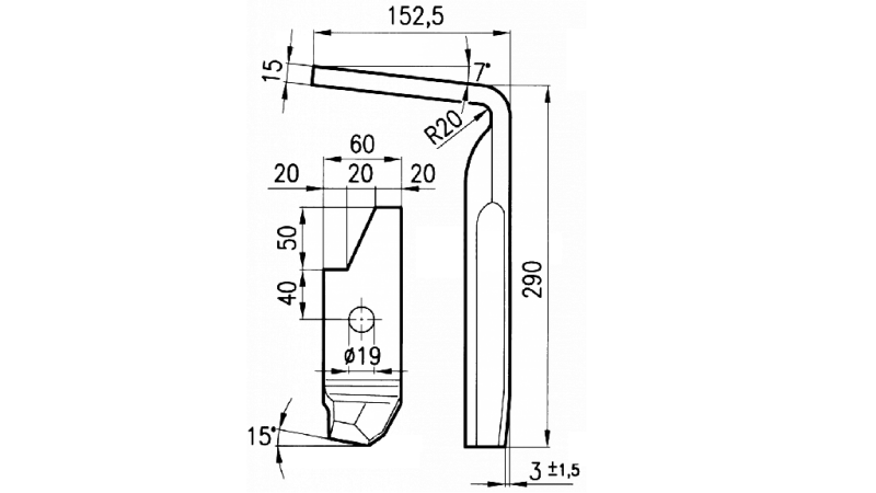 NOŽ ZA VRTAVKASTO BRANO AMAZONE LEVI