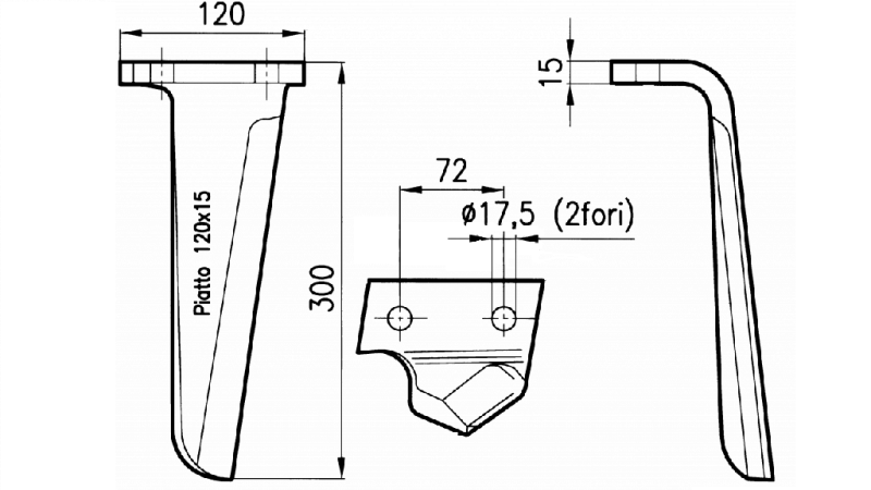NOŽ ZA VRTAVKASTO BRANO CELLI LEVI 120x15