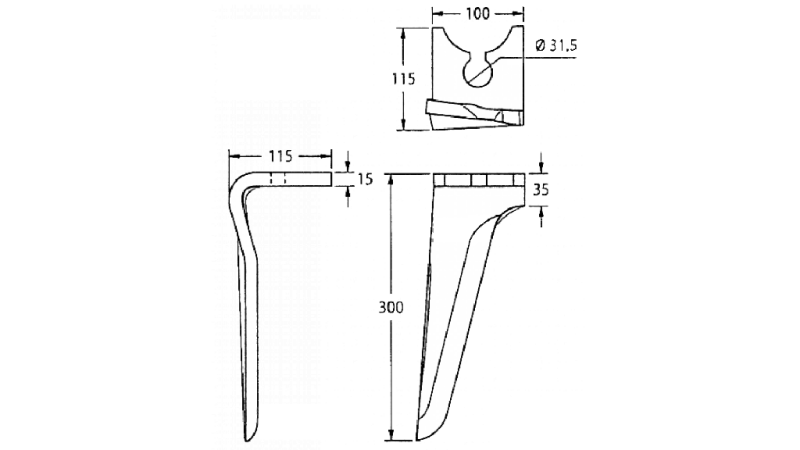NOŽ ZA VRTAVKASTO BRANO BREVIGLIERI DESNI