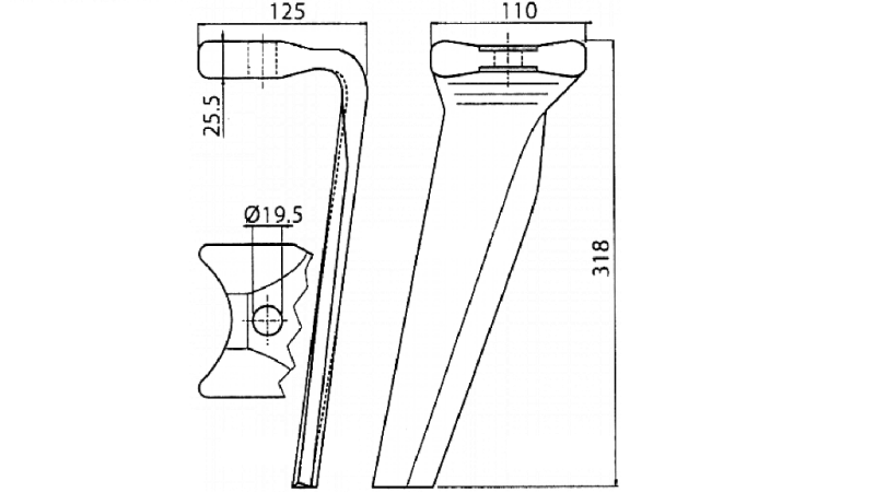 NOŽ ZA VRTAVKASTO BRANO KUHN DESNI