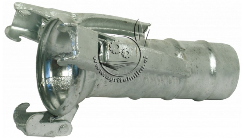 ŽENSKA SPOJKA S PRIKLJUČKOM ZA GUMIJASTE CEVI fi 100 TROJNO ZAPIRALO