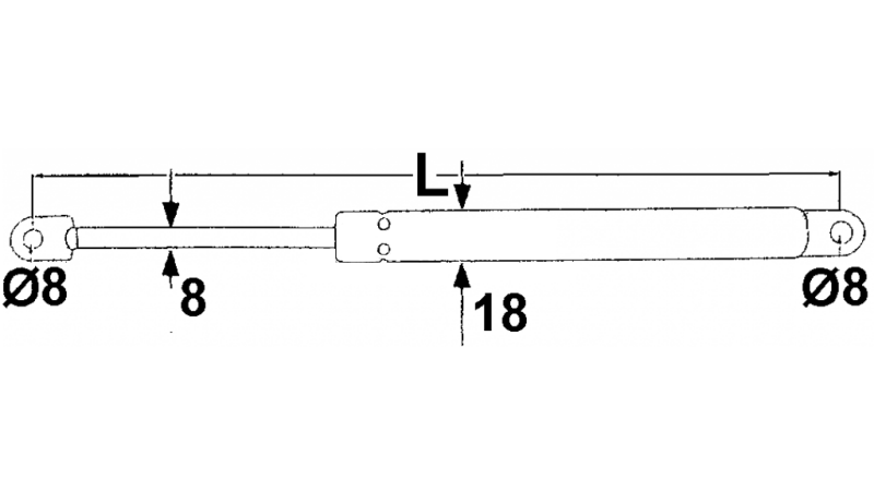 PLINSKI AMORTIZER FIAT-NEW HOLAND Lmin 290 Lmax 500