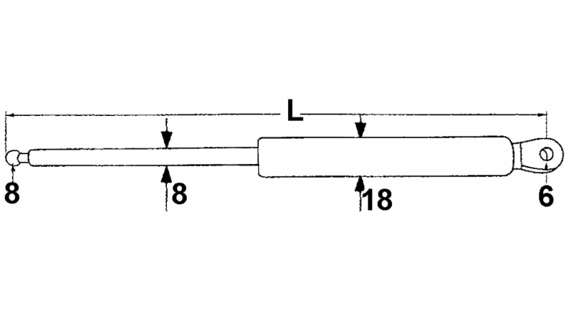 PLINSKI AMORTIZER FIAT-NEW HOLAND Lmin 175 Lmax 255