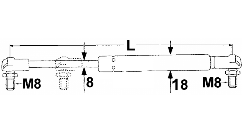 PLINSKI AMORTIZER FIAT-NEW HOLAND Lmin 145 Lmax 205
