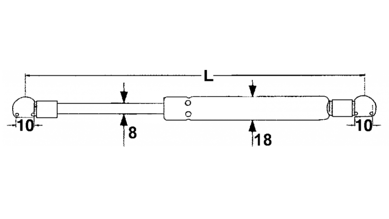 PLINSKI AMORTIZER Lmin 290 Lmax 490