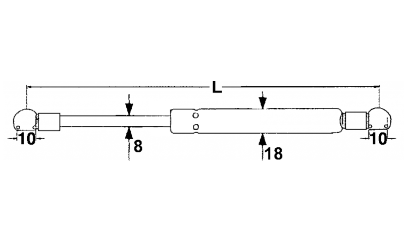 PLINSKI AMORTIZER JOHN DEERE Lmin 305 Lmax 520