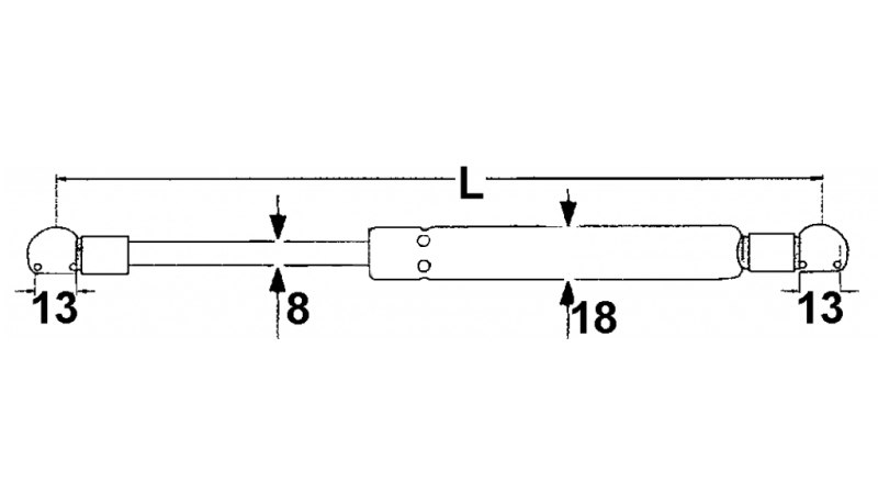 PLINSKI AMORTIZER MASSEY FERGUSON Lmin 190 Lmax 280