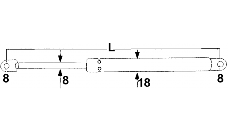 PLINSKI AMORTIZER MAUSER Lmin 140 Lmax 200