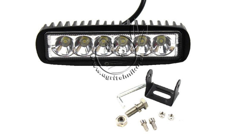LED DELOVNA SVETILKA - LUČ 6 LED 18W 12V-24V