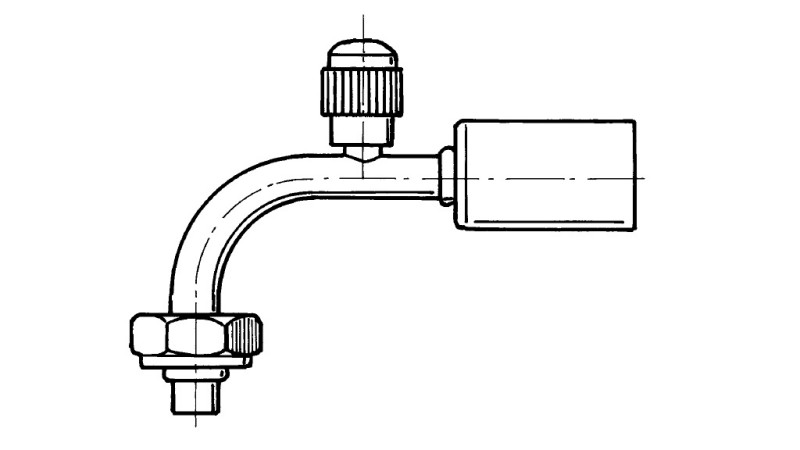 90° FITING Z O-TESNILOM, 1