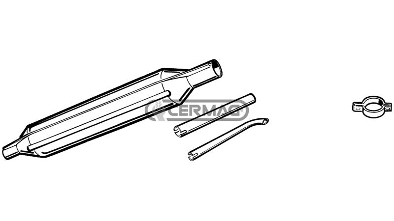 RAVNI PODLAJŠEK ZA DUŠILEC 10145 FI 60 DOLŽINE 650 MM