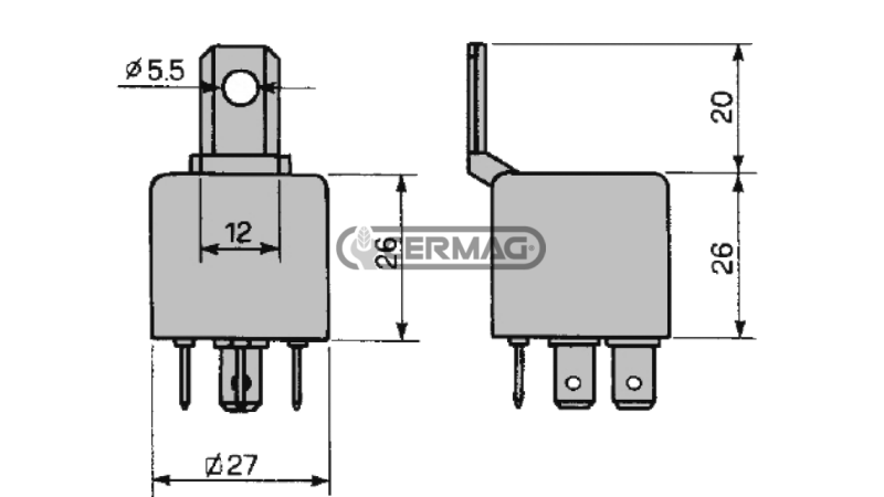 RELE ON /OF 12V-70A