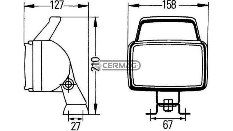 DELOVNA LUČ    FF-H3 DOUBLE BEAM  