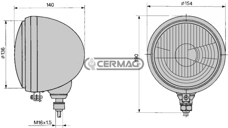 KOVINSKI ŽAROMET <br><b><small>140mm 3 FUNKCIJAMI</small></b>