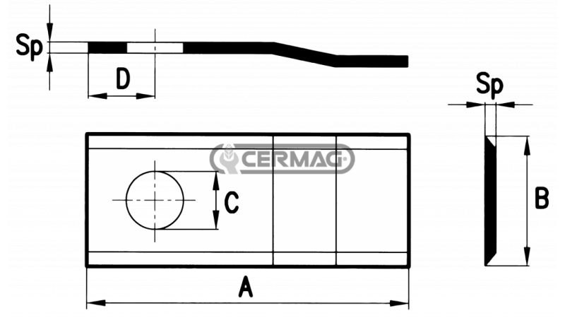 UKRIVLJENI NOŽI ZA ROTACIJSKO 119x50 (25kom)