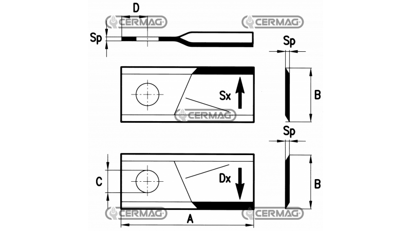 SPIRALNI NOŽI ZA ROTACIJSKO DESNI 100x48 (25kom)