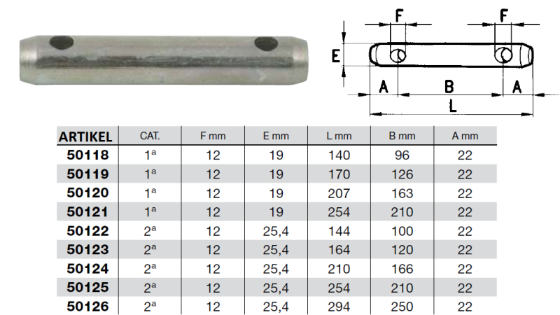 KLIN kat. 1a   fi 19 - 140mm  